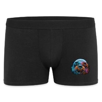 Chibi Jumping Spiders Galaxy Moon Kawaii Anime - Men's Boxer Shorts - black - Front
