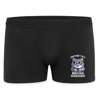British Shorthair Sayings Funny Cat Gift - Men's Boxer Shorts - black - Front