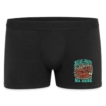 Beau-Papa Humour Cadeau Fête Des Pères Retro - Boxer Homme - noir - Devant