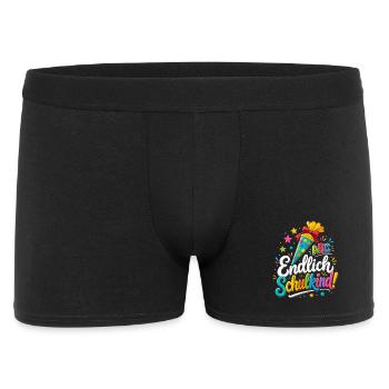 Endlich Schulkind ! - Männer Boxer Shorts - Schwarz - Vorne