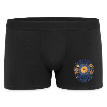 Le petit-déjeuner et le sommeil n’est qu’une machine à remonter le temps - Boxer Homme - noir - Devant