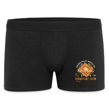 Breakfast Crew : Brunch drôle Café Pancake Bacon - Boxer Homme - noir - Devant