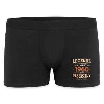 66. Geburtstag Geschenk Mann Legende August 1960 - Männer Boxer Shorts - Schwarz - Vorne