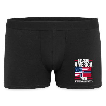 Norvège, Norge, Amérique, Fjords patriotiques, Scandinaves - Boxer Homme - noir - Devant