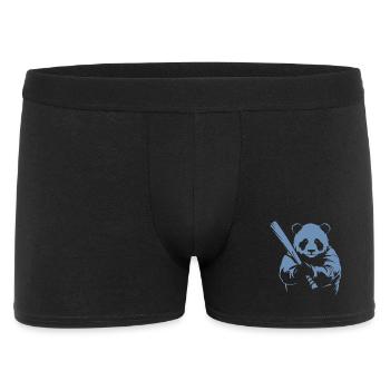 Silhouette minimaliste du joueur de baseball Panda - Boxer Homme - noir - Devant