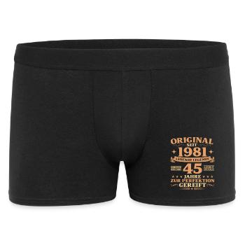 Original Baujahr 1981 geboren 45. Geburtstag - Männer Boxer Shorts - Schwarz - Vorne