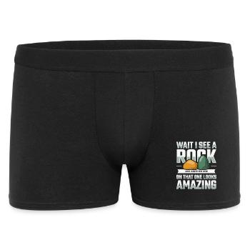 Collecter des pierres - Chercher des pierres - Naturaliste - Boxer Homme - noir - Devant