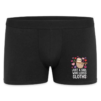 Une seule fille aime les paresseux - Boxer Homme - noir - Devant