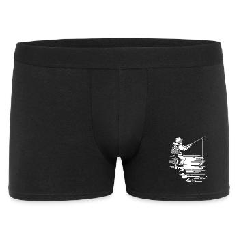 Pêche au pixel art - Boxer Homme - noir - Devant