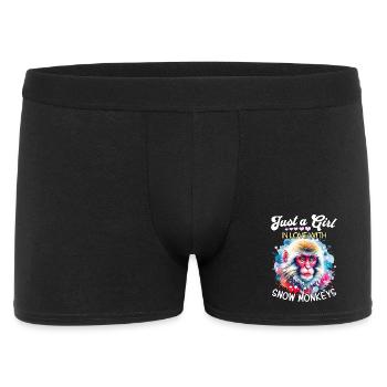 Fille Singe des Neiges Singe des Neiges - Boxer Homme - noir - Devant