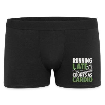 Courir tard compte comme un tapis de course cardio - Boxer Homme - noir - Devant