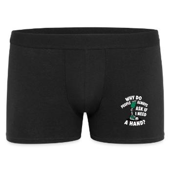 Pourquoi les gens me demandent-ils si je prépare une main ? - Boxer Homme - noir - Devant