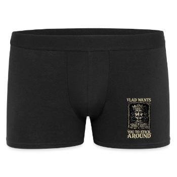 Vlad Will Dich Bleiben – Königliches Portrait - Männer Boxer Shorts - Schwarz - Vorne