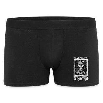 Vlad Will Das Du Bleibst - Männer Boxer Shorts - Schwarz - Vorne