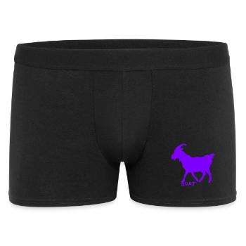 G.O.A.T. Ziege lila - Männer Boxer Shorts - Schwarz - Vorne