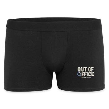 Schülerhumor – Sommer außerhalb des Büros vorbei - Männer Boxer Shorts - Schwarz - Vorne