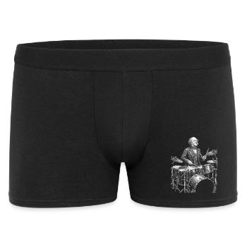 Martin Van Buren Trommler Skizze - Männer Boxer Shorts - Schwarz - Vorne