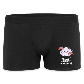 Fallschirmspringen Alles Liebe Von Oben - Männer Boxer Shorts - Schwarz - Vorne