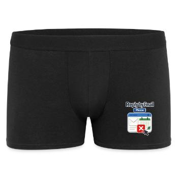 Arbeitsplatzhumor Antwort per E-Mail Bitte, Kalender De - Männer Boxer Shorts - Schwarz - Vorne