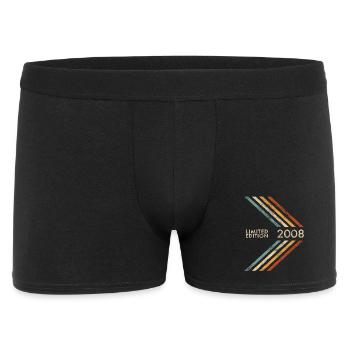 2008 Limited Edition Geburtstag Mädchen und Jungen - Männer Boxer Shorts - Schwarz - Vorne