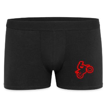 Dirt Bike Motorrad Jungen Herren Motocross Kinder - Männer Boxer Shorts - Schwarz - Vorne