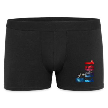 45. Geburtstag Geschenk Original August 1981 - Männer Boxer Shorts - Schwarz - Vorne