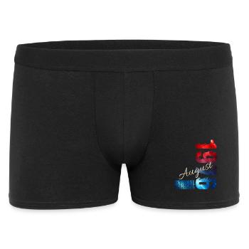 50. Geburtstag Geschenk Original August 1976 - Männer Boxer Shorts - Schwarz - Vorne
