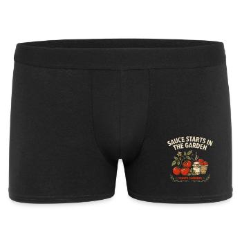Tomatenfreunde Garten Sauce - Männer Boxer Shorts - Schwarz - Vorne