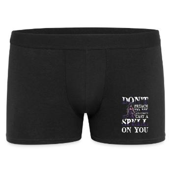  Hexe Halloween DONT PREACH TO ME AND I WONT CAST - Männer Boxer Shorts - Schwarz - Vorne