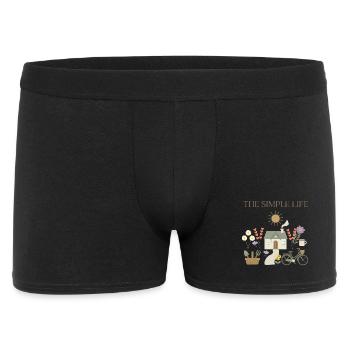 The Simple Life Cottage Garden - Männer Boxer Shorts - Schwarz - Vorne