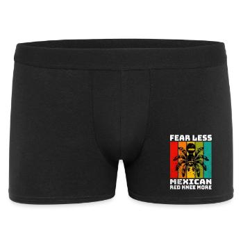Rotknie Vogelspinne - Männer Boxer Shorts - Schwarz - Vorne