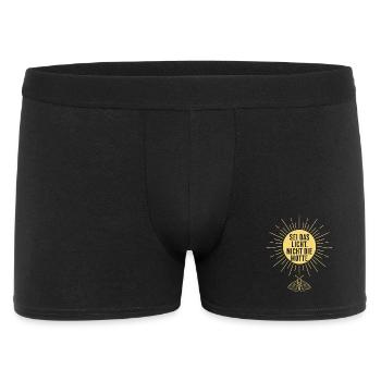 Sei das Licht nicht die Motte Spruch - Männer Boxer Shorts - Schwarz - Vorne