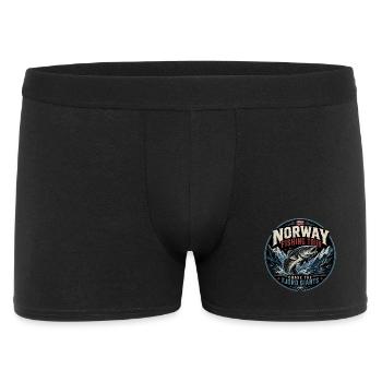 Norwegen Angeln - Männer Boxer Shorts - Schwarz - Vorne
