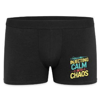 Anesthesiologist Calm Into Chaos Anesthesia - Männer Boxer Shorts - Schwarz - Vorne