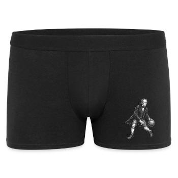 John Tyler Basketball  - Männer Boxer Shorts - Schwarz - Vorne