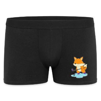 Fuchs Eishockey Eishockeyschläger - Männer Boxer Shorts - Schwarz - Vorne