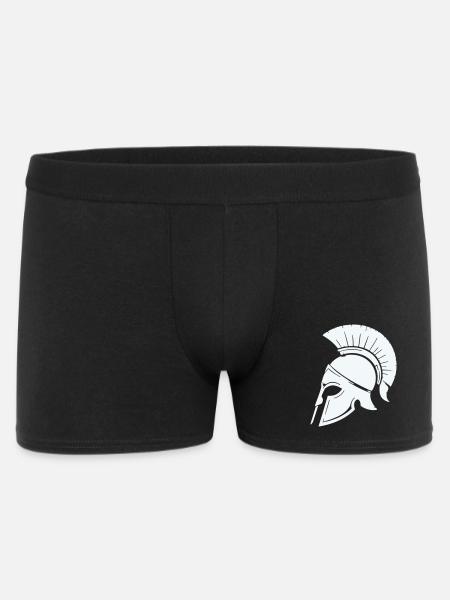 Spartan Helmet Guard Graphic Blue - Men's Boxer Shorts - black