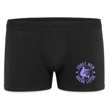 Fitness Fanatics Squat Now Break Later - Männer Boxer Shorts - Schwarz - Vorne