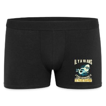Anniversaire 18 Ans Humour Le Plus Rapide - Boxer Homme - noir - Devant
