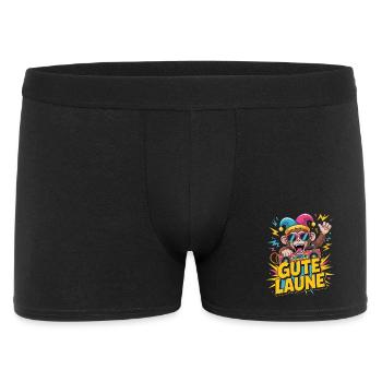 Gute Laune Karneval Fasching Karnevalskostüm Alaaf - Männer Boxer Shorts - Schwarz - Vorne