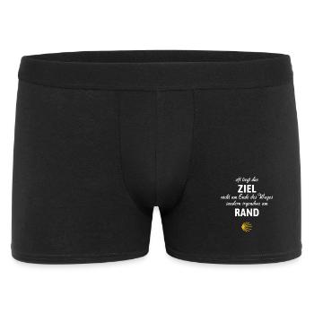 Camino Spruch | Jakobsweg, Pilger, Santiago - Männer Boxer Shorts - Schwarz - Vorne