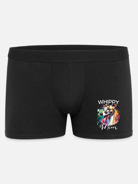 Windhund Mama - Männer Boxer Shorts - Schwarz