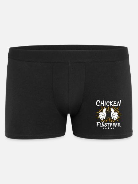 Chicken Spruch - Männer Boxer Shorts - Schwarz