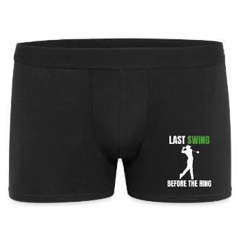 Golf-Junggesellenabschied - Männer Boxer Shorts - Schwarz - Vorne