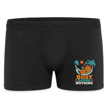 Busy Doing Nothing Capybara - Men's Boxer Shorts - black - Front