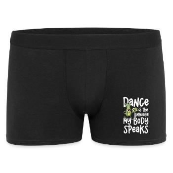 Tanzen Ist Die Sprache Die Mein Körper Spricht - Männer Boxer Shorts - Schwarz - Vorne