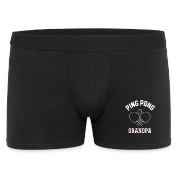 Tennis de table, joueur de tennis de table, grand-père, cadeau - Boxer Homme - noir - Devant