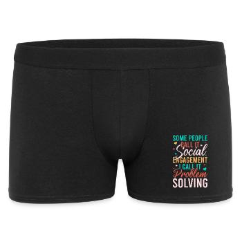 Social Worker Quote Problem Solving Social Work - Men's Boxer Shorts - black - Front