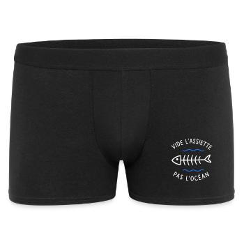 Videz l'assiette, pas l'océan - Boxer Homme - noir - Devant