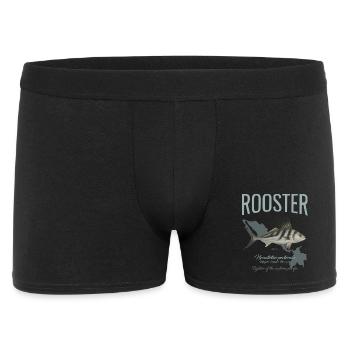 Rooster Fisch Inshore Angeln im Pazifik in Amerika - Männer Boxer Shorts - Schwarz - Vorne